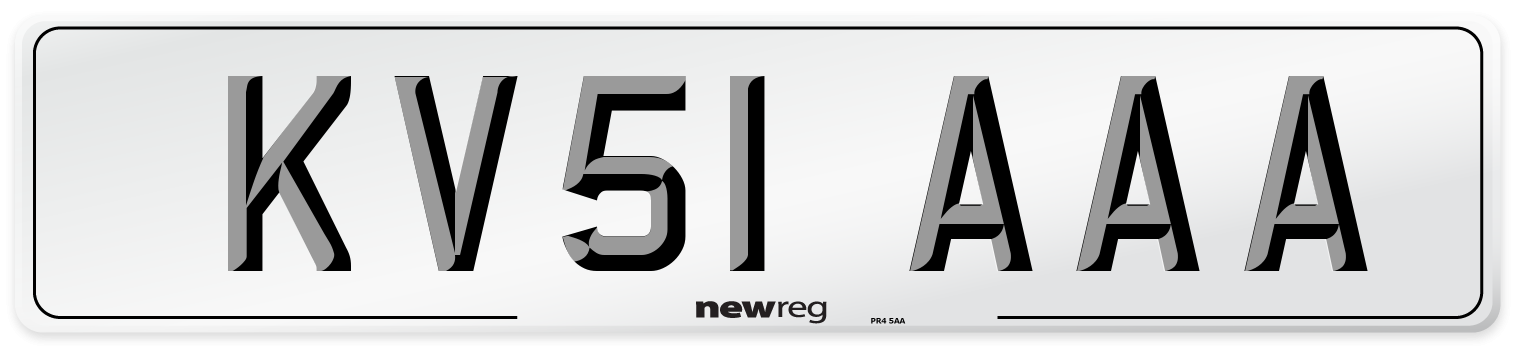 KV51 AAA Number Plate from New Reg